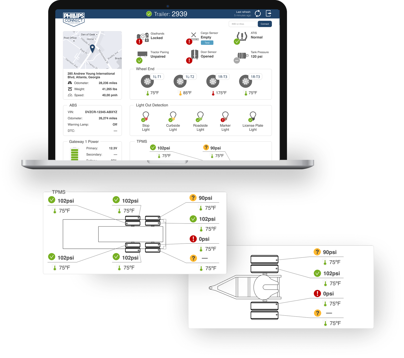 Install Assist trailer monitoring dashboard and TPMS diagrams