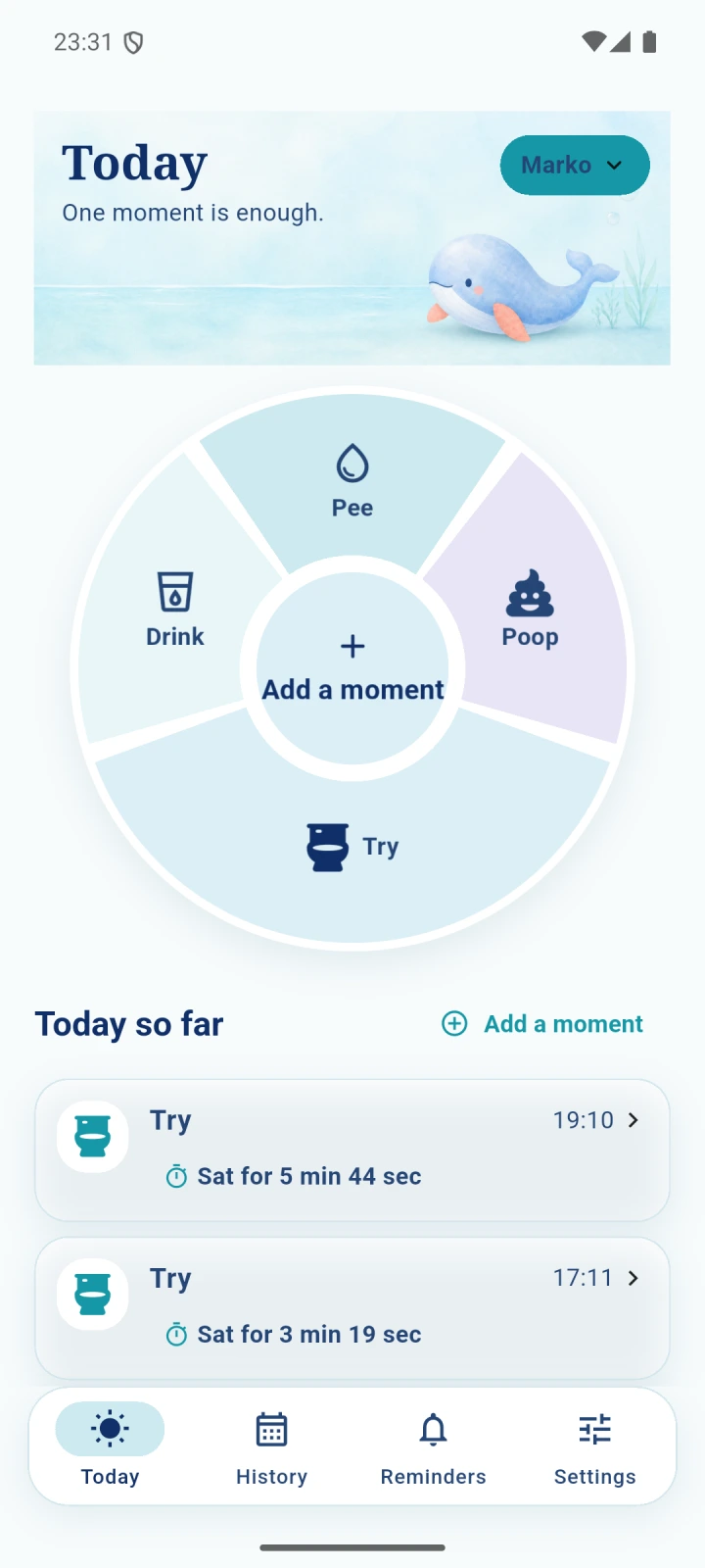 OwnTempo: Potty Training — Log, Timer & Reminders
