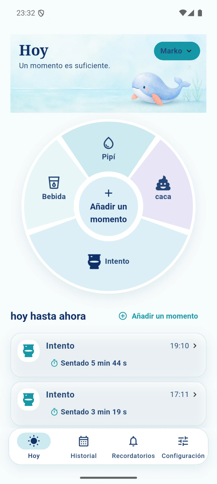 OwnTempo: Dejar el pañal — cronómetro y recordatorios
