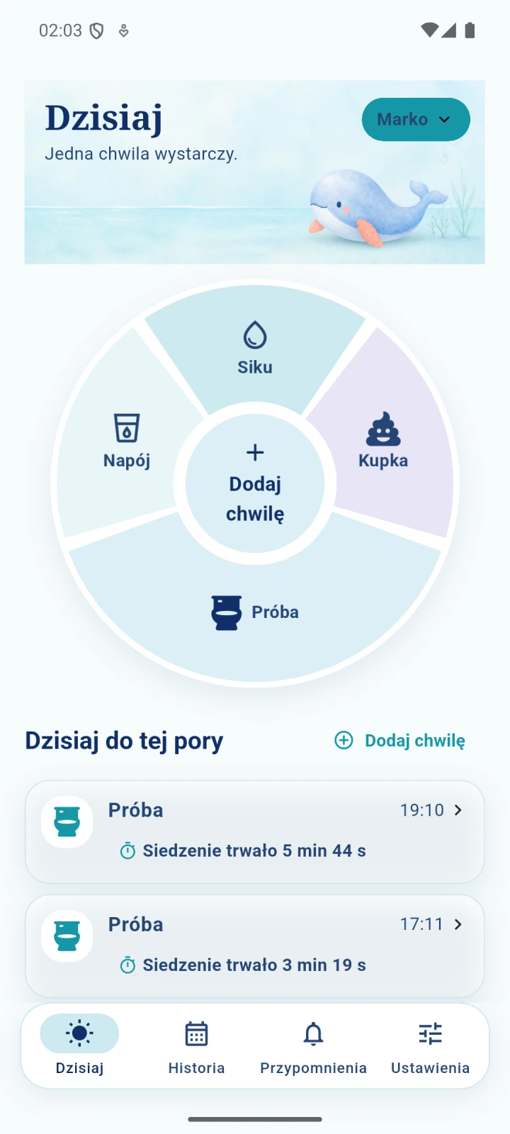 OwnTempo: Nauka nocnika — timer i przypomnienia