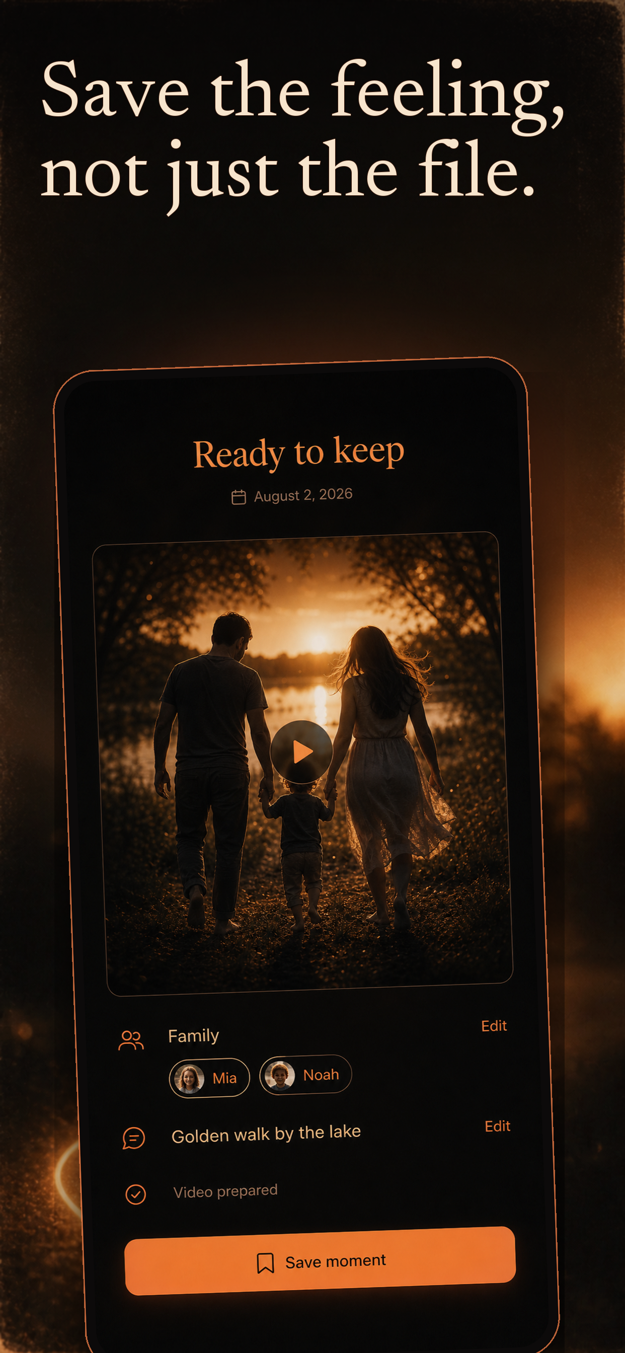 Review and save a family moment
